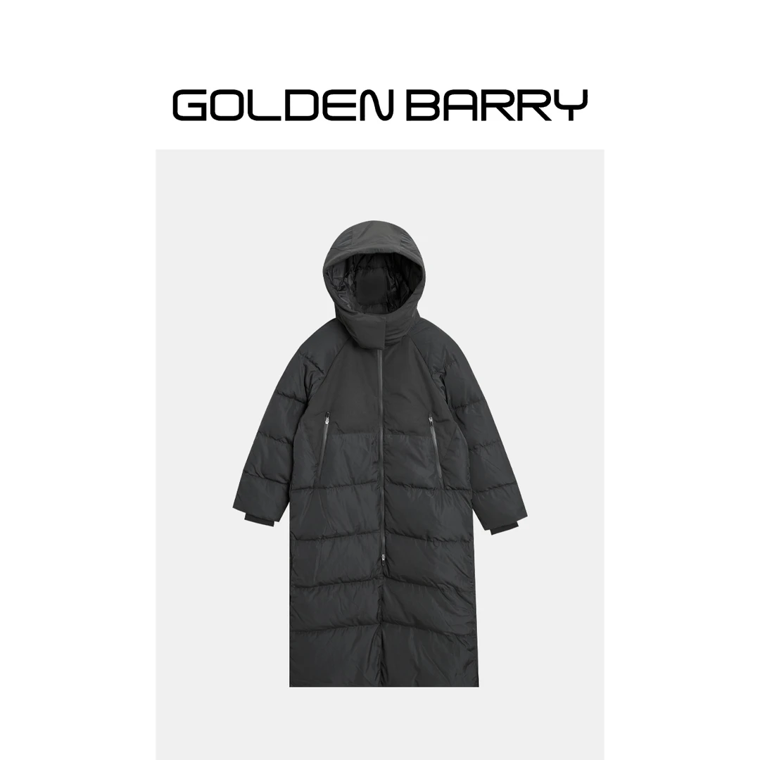 GOLDENBARRY|132047拼接长款羽绒服