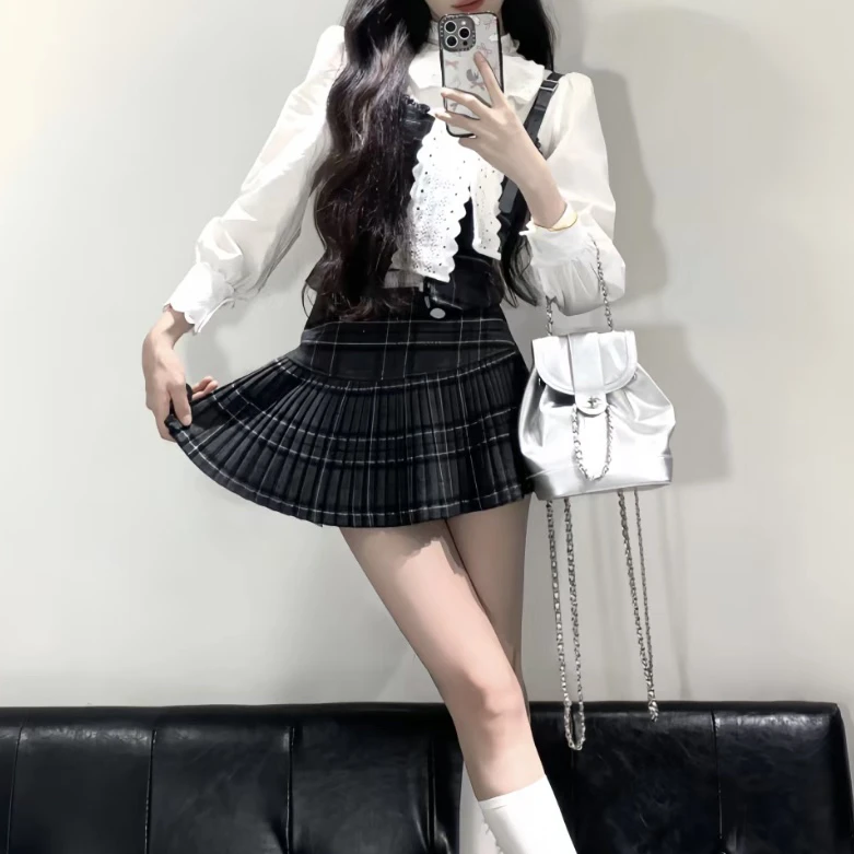 【Kitty来啦】显瘦辣妹纯欲风学院风设计感衬衫