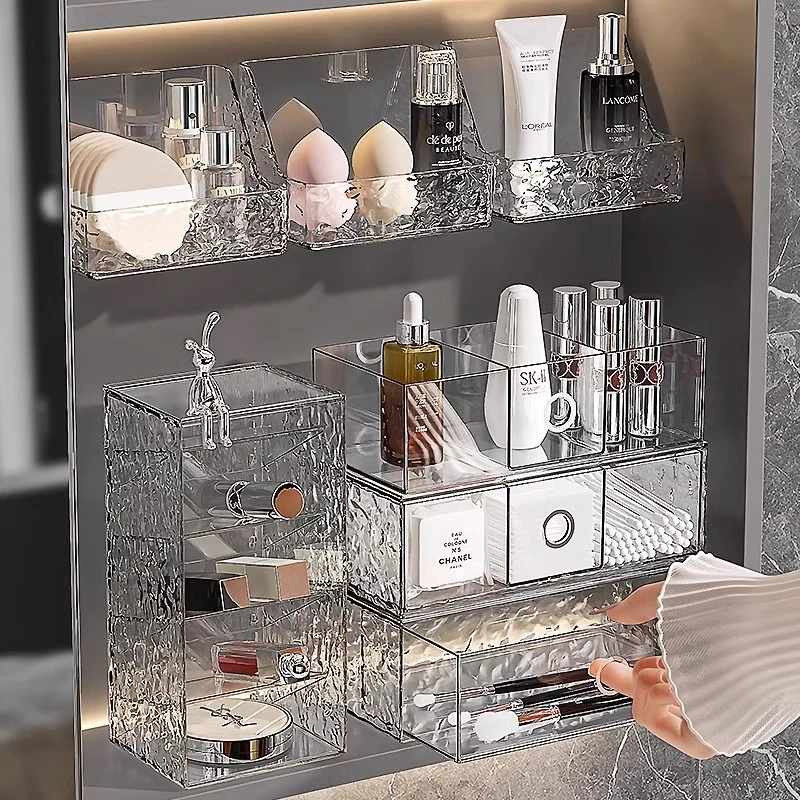 卫生间镜柜收纳盒浴室柜内整理盒洗漱台面膜口红抽屉化妆品置物架