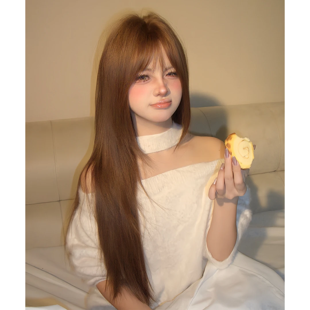 发财小千-【早期baby同款】古早嫩模假发全头套齐刘海碎刘海高层次