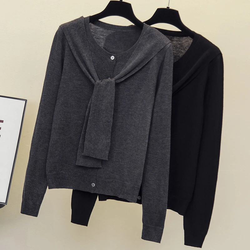 大码女装早秋2024年新款针织衫胖MM遮肚子显瘦洋气开衫上衣毛衣潮