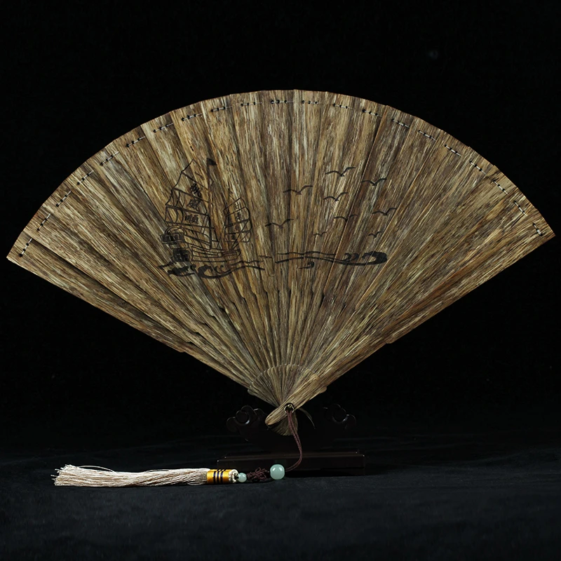 越南芽庄沉香一帆风顺沉香扇【包邮送运费险】