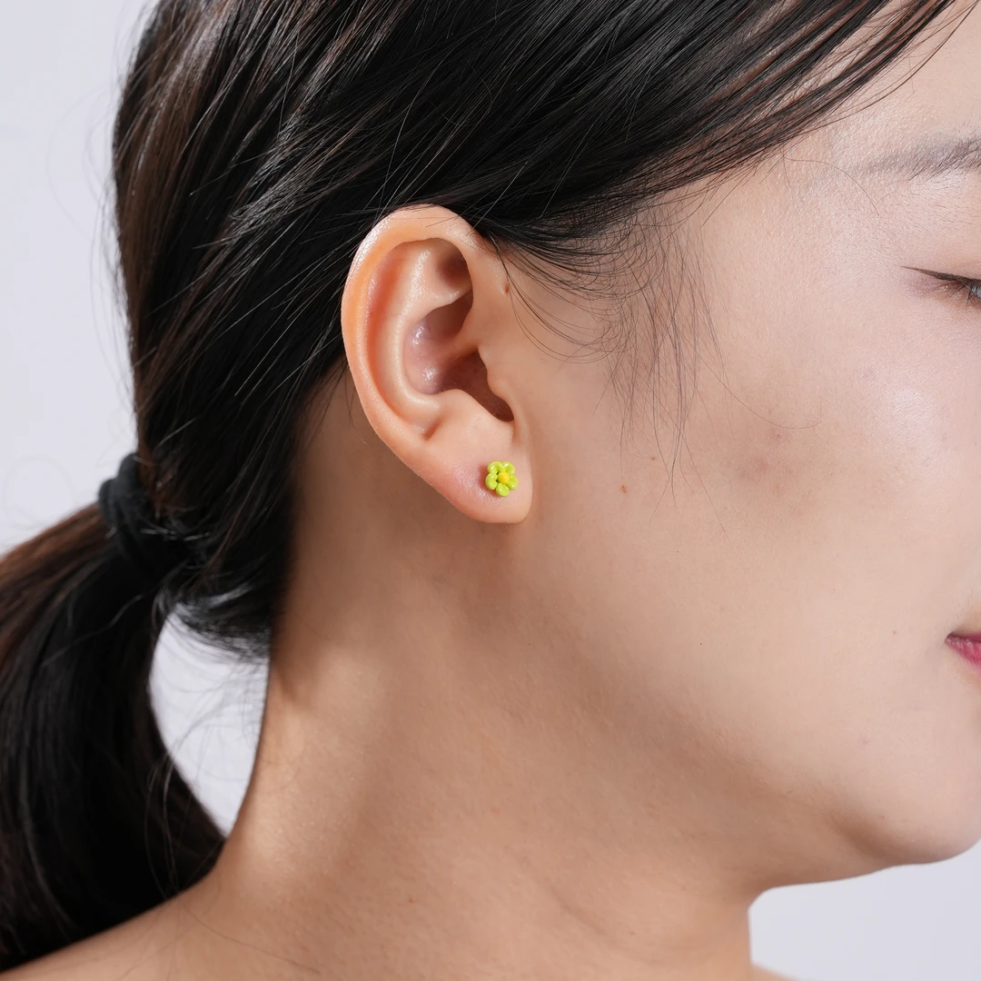 铜合金耳饰 999ME+年轻时髦喷漆耳环