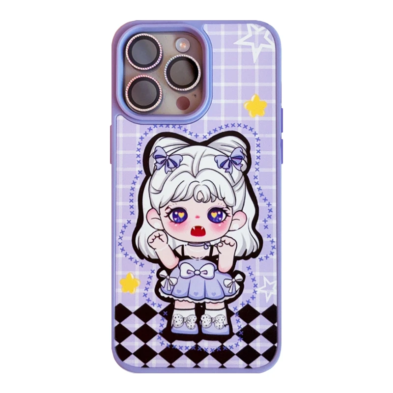 【LRZ原创设计】磁吸磨砂女孩亲肤手感全包防摔适用苹果系列手机壳