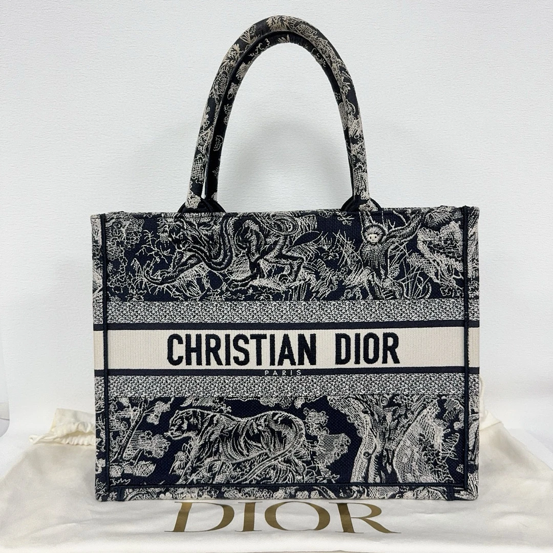 99新 DIOR/迪奥 动物园刺绣tote包中号老虎系列托特包 1201