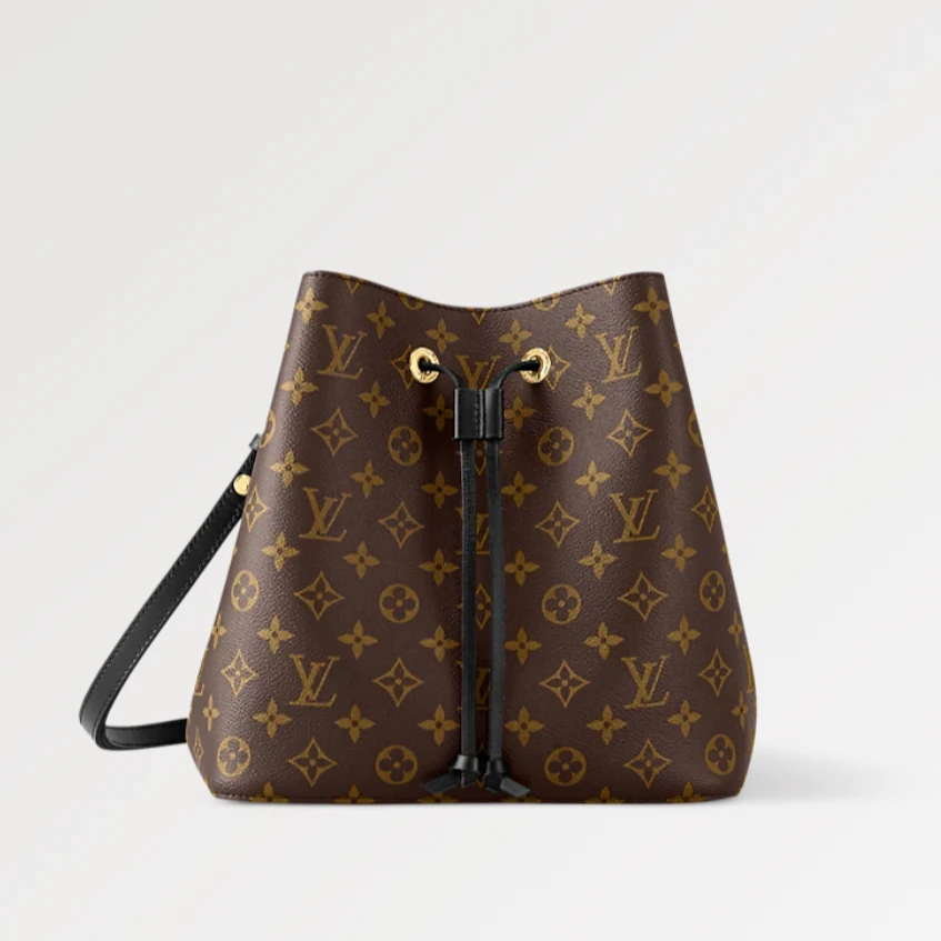 全新未使用 LouisVuitton/路易威登 NÉONOÉ 中号水桶包黑色抽绳