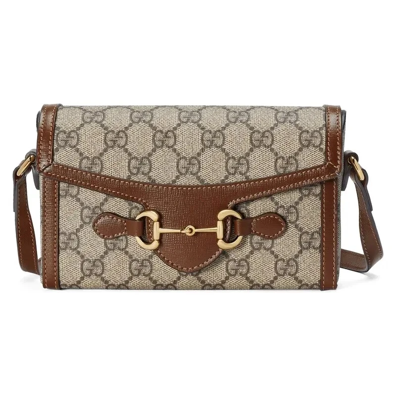 全新未使用 GUCCI/古驰 1955新款马衔扣棕色盒子相机包经典单肩包