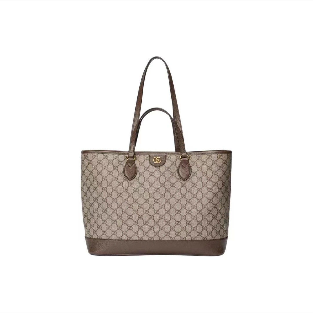 全新未使用 GUCCI/古驰 gucci ophidia 中号tote包包经典棕色女士