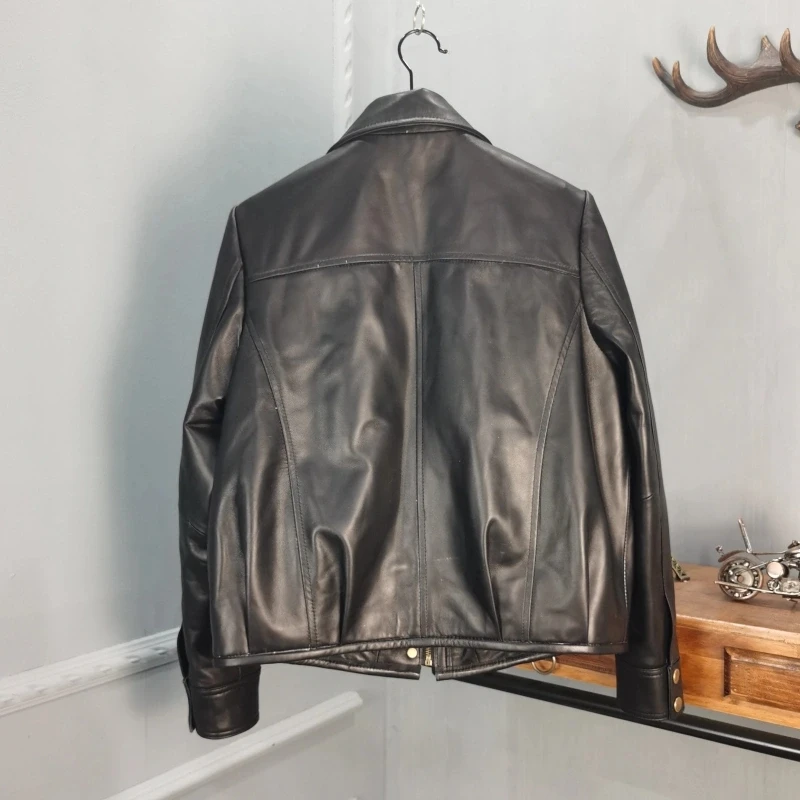 2023绵羊皮大彤彤同款真皮欧货时尚爆款小外套