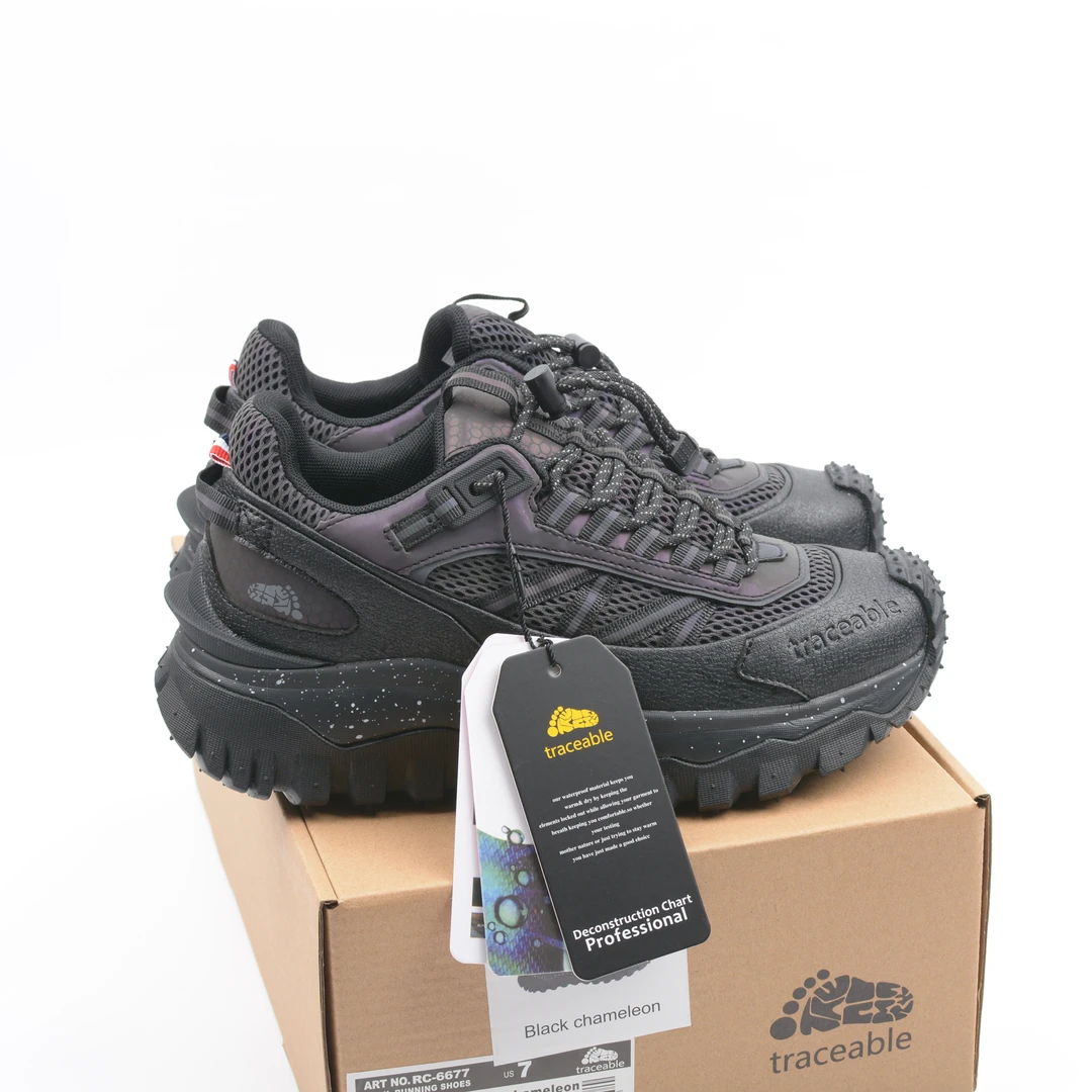 加拿大Traceable户外休闲鞋厚底登山鞋男女同款运动老爹鞋6677