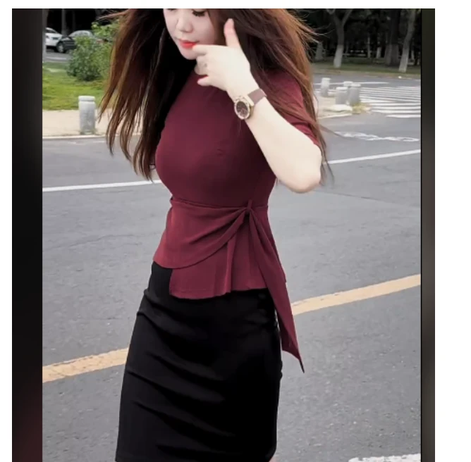 2024秋季新款女装网红气质洋气时尚减龄精品打底衫半身裙yyyy