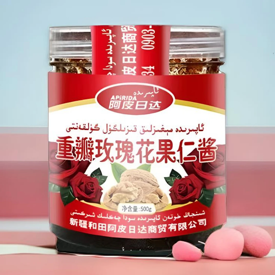 奥运助力!阿皮日达重瓣玫瑰花果仁酱500g