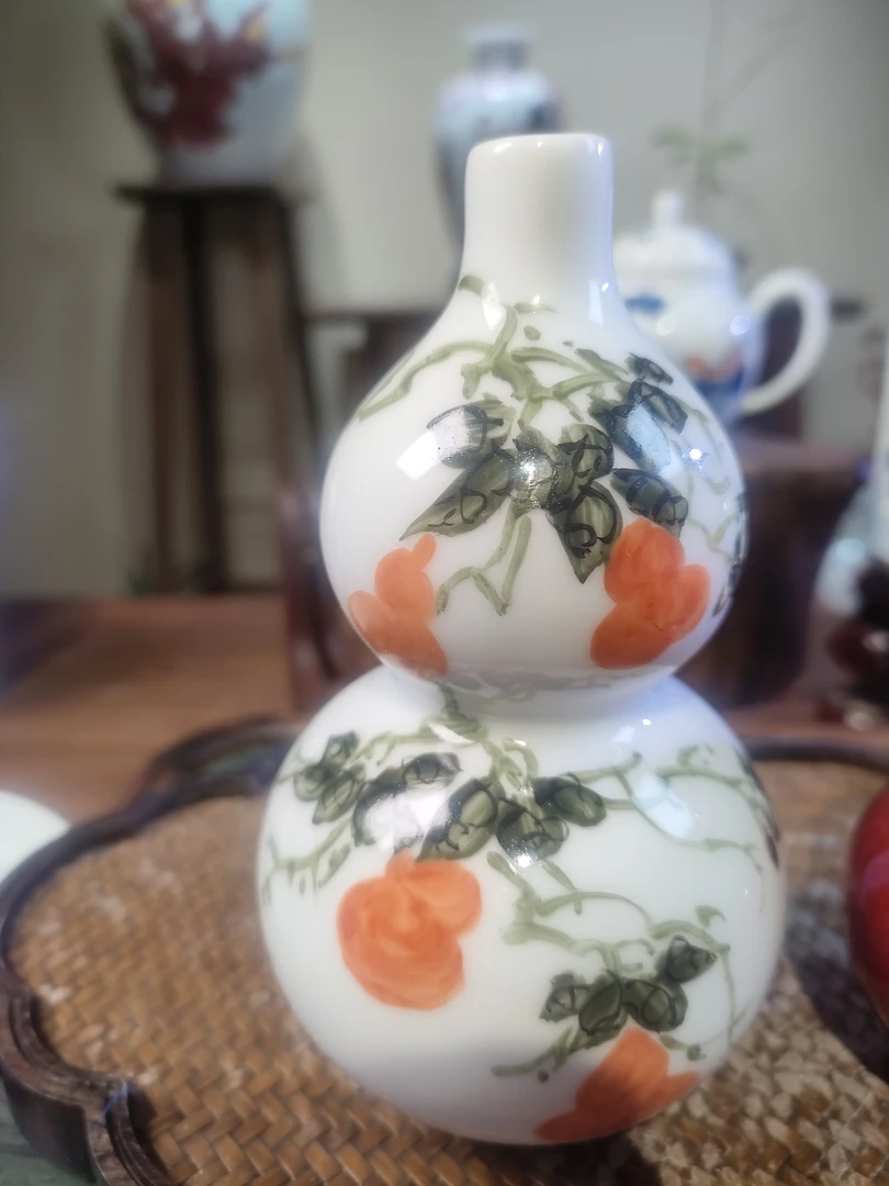 景德镇花瓶摆件小器