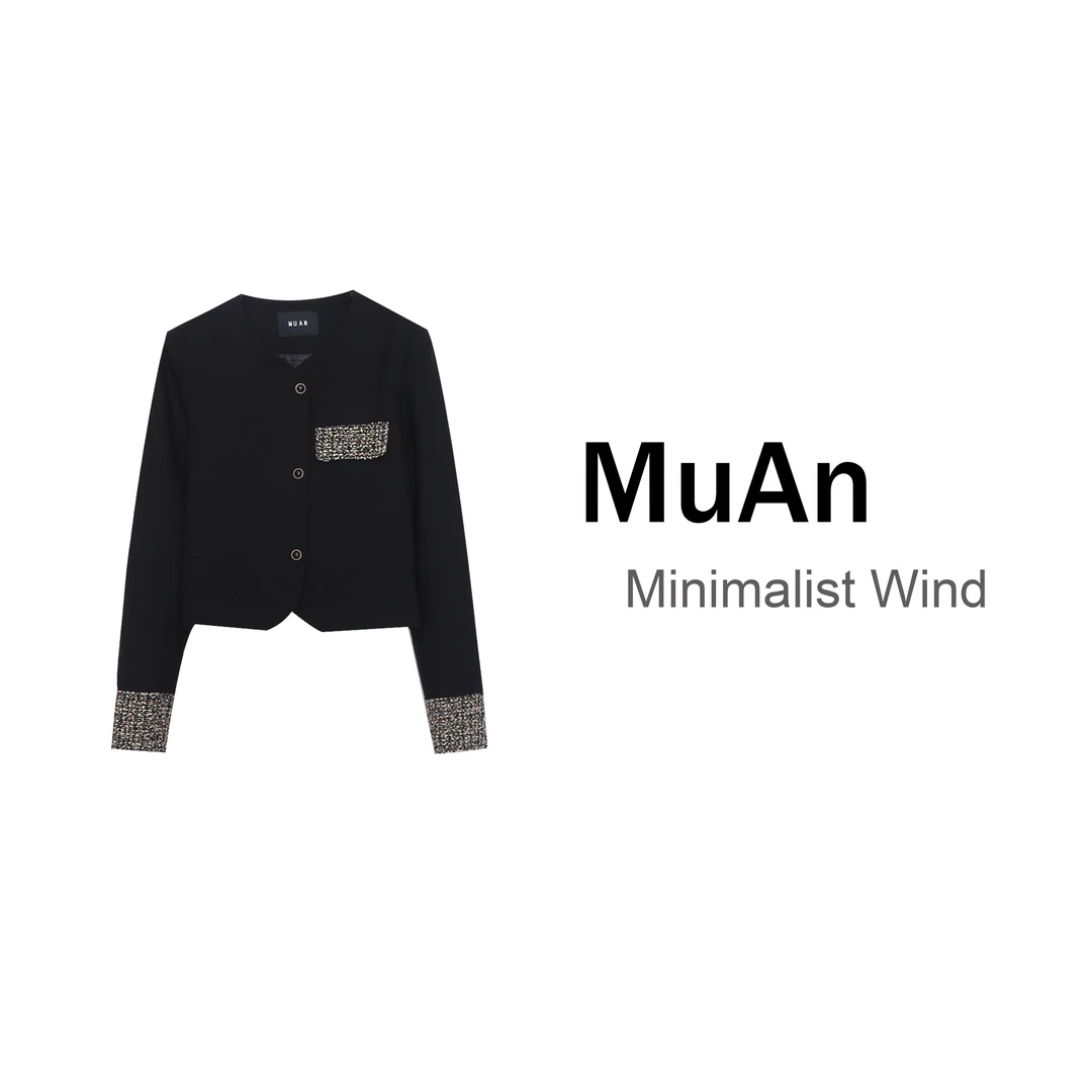 【MG】英伦范 新款品牌设计小香风毛呢外套编织开衫外套女YJ23046
