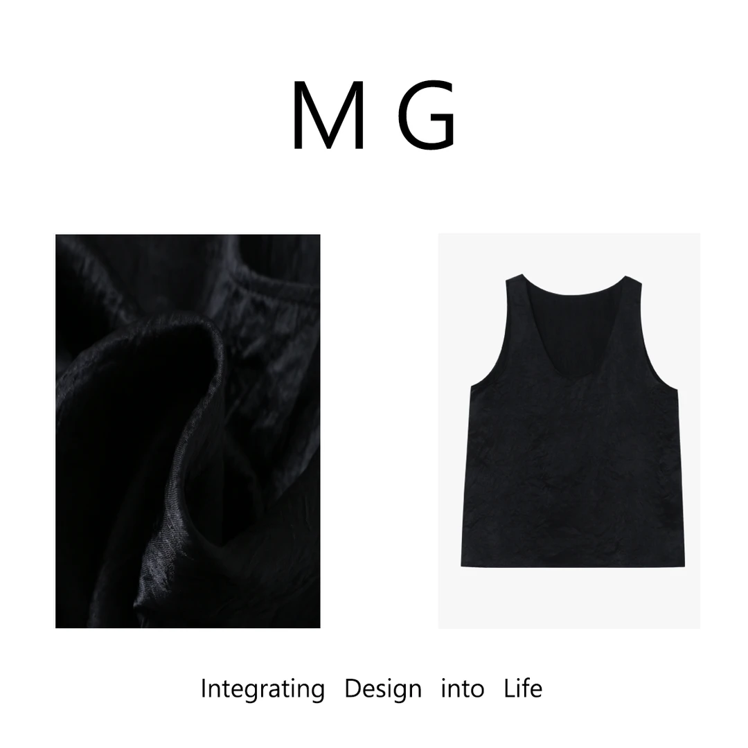 木岸【MG】 真假背心 新款定制高定系列叠穿百分醋酸背心女DG3-8817