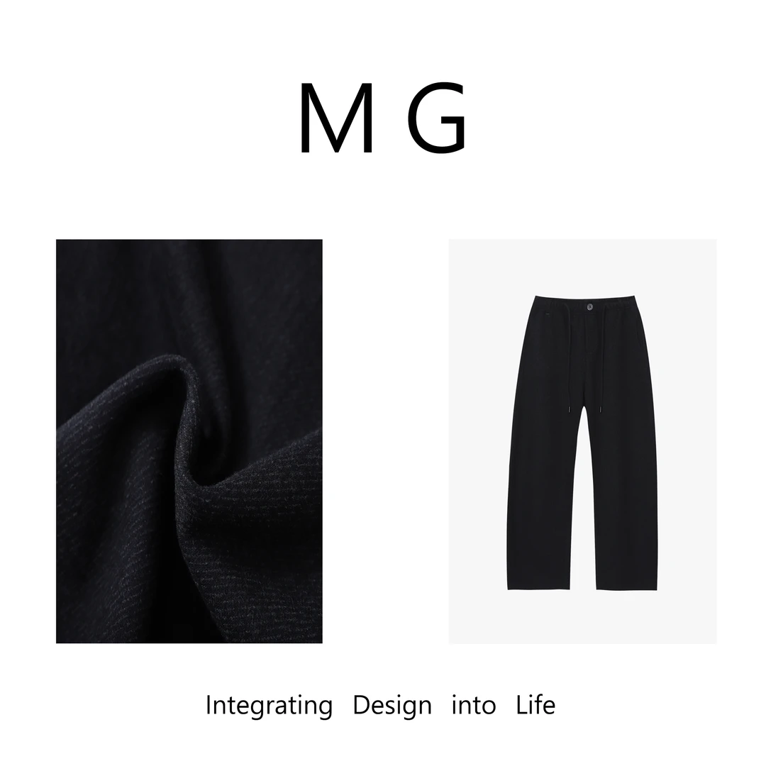 木岸【呢料买手裤】MUAN定制呢料系带裤休闲裤女MJ-B130