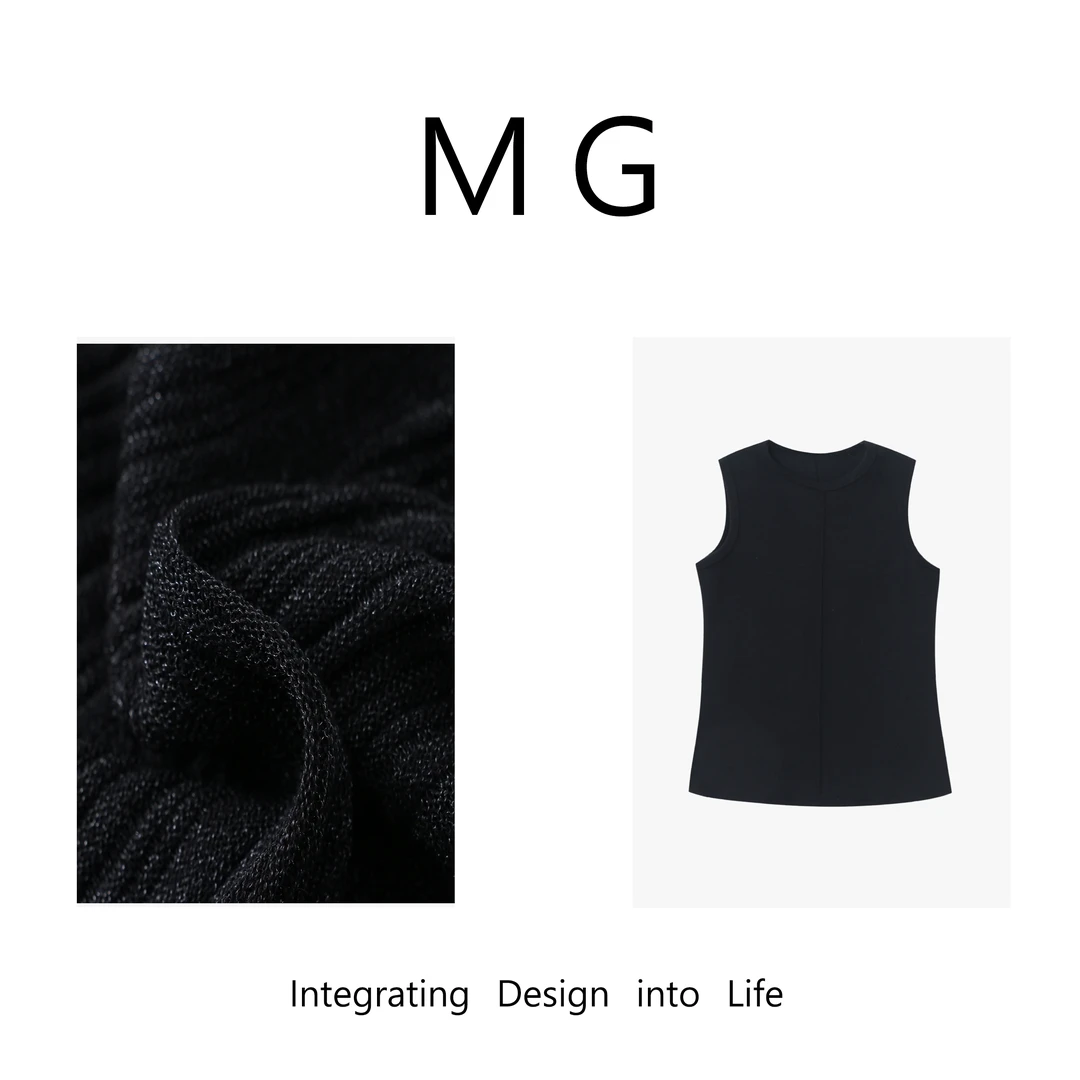 木岸【简单背心】MUAN定制简约百搭高克重无袖背心女MN-8205