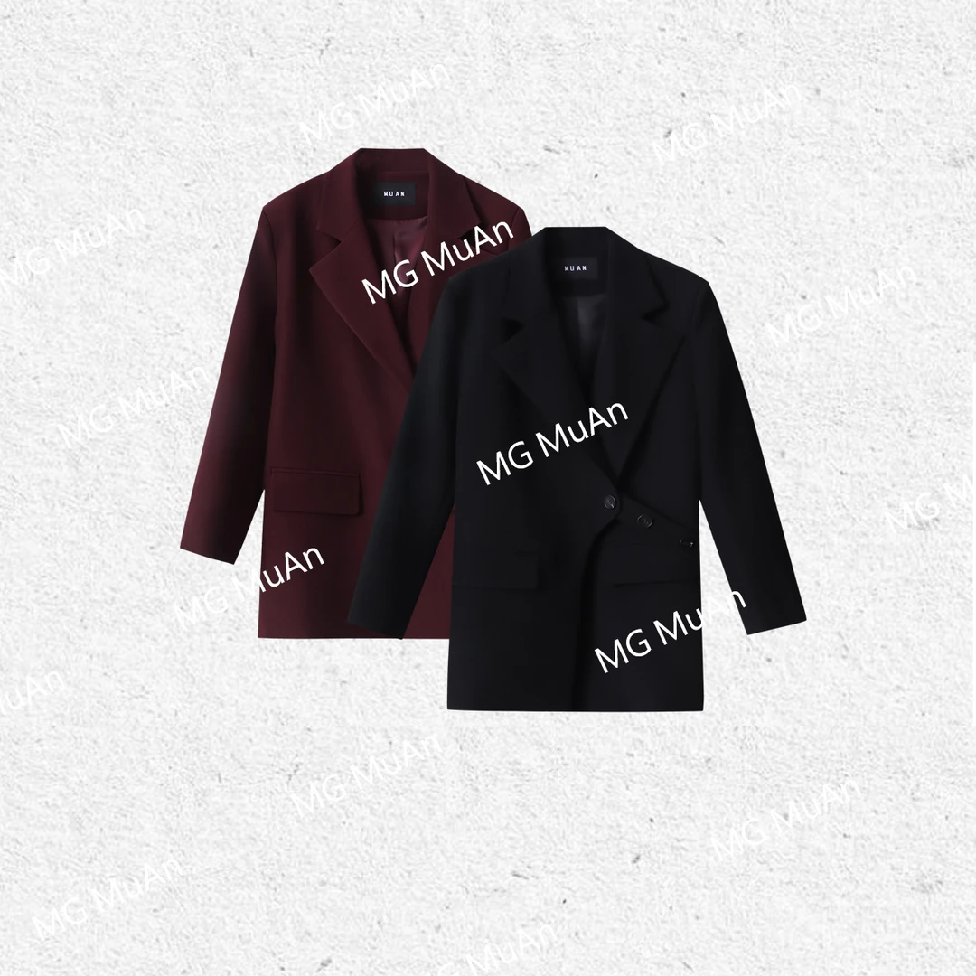 【安哥拉西装】   muan新款定制安哥拉腰带西装外套女YJ-23581