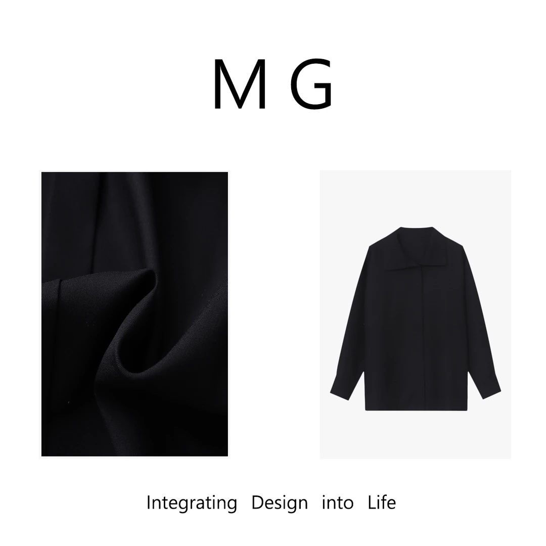 木岸【意式衬衫】MUAN定制北欧系列TR立领衬衫女YJ-23256