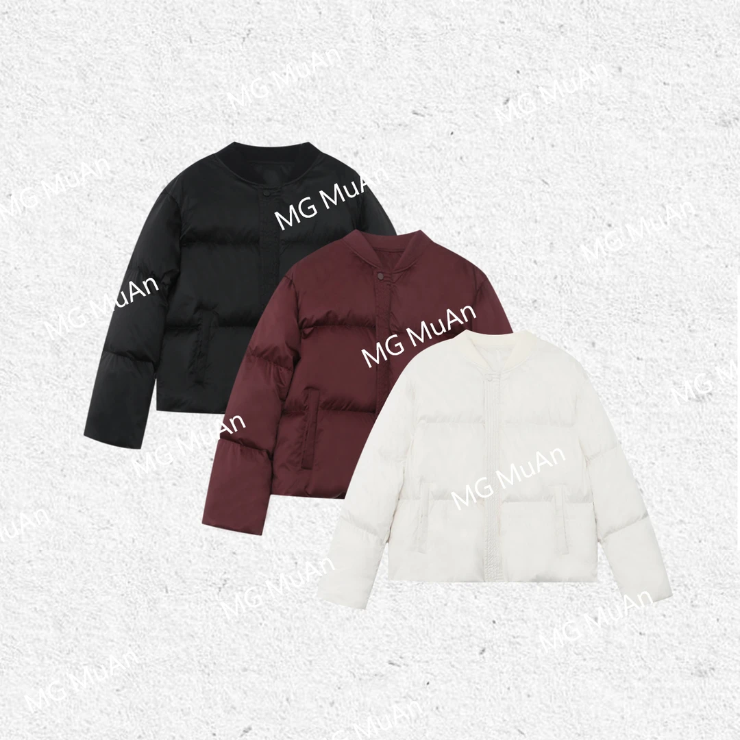 【胶囊鹅绒服】MUAN定制飞行棒球服光泽羽绒服外套上衣女YJ-71501