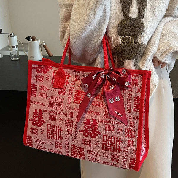 婚包大容量母亲节包包女大气平时可用红包红色结婚女包妈妈新娘包