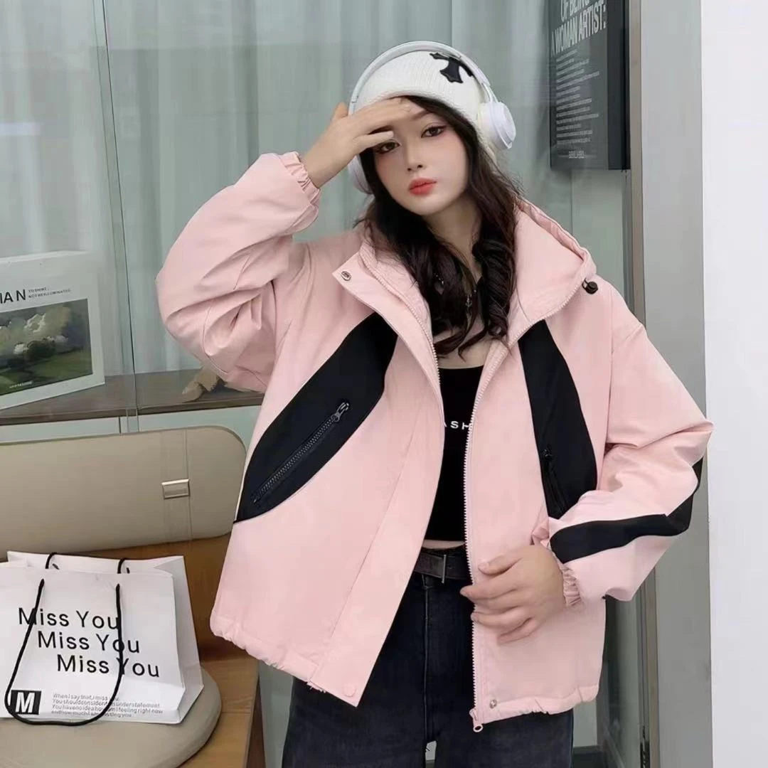 棉衣2024新款冲锋衣棉服女户外洋气休闲时尚宽松百搭保暖运动上衣