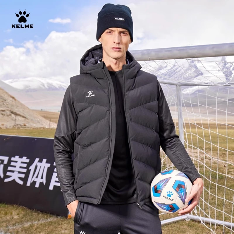 【广州队直播专属】KELME卡尔美运动马甲棉服足球无袖运动背心外套