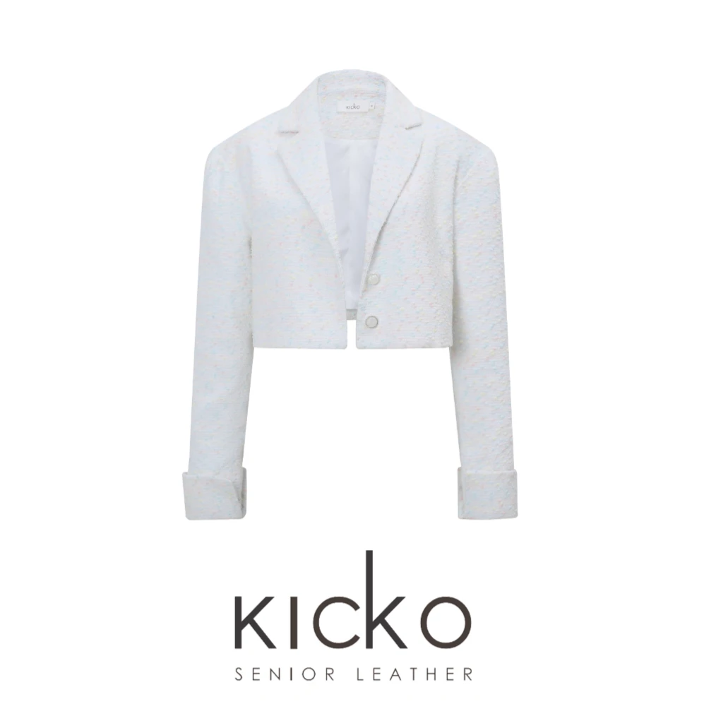 KICKO D新款白色气质设计师外套高级感百搭时尚短外套23SSdw4013