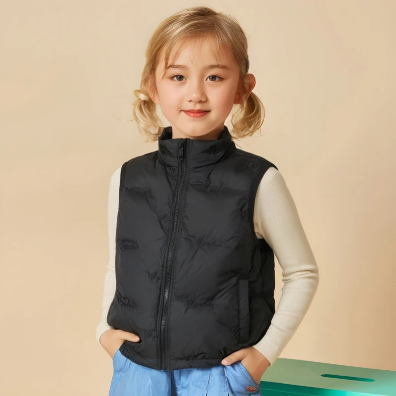 V/雅鹿男女中大童羽绒马甲冬款轻薄洋气内胆外穿保暖背心坎肩