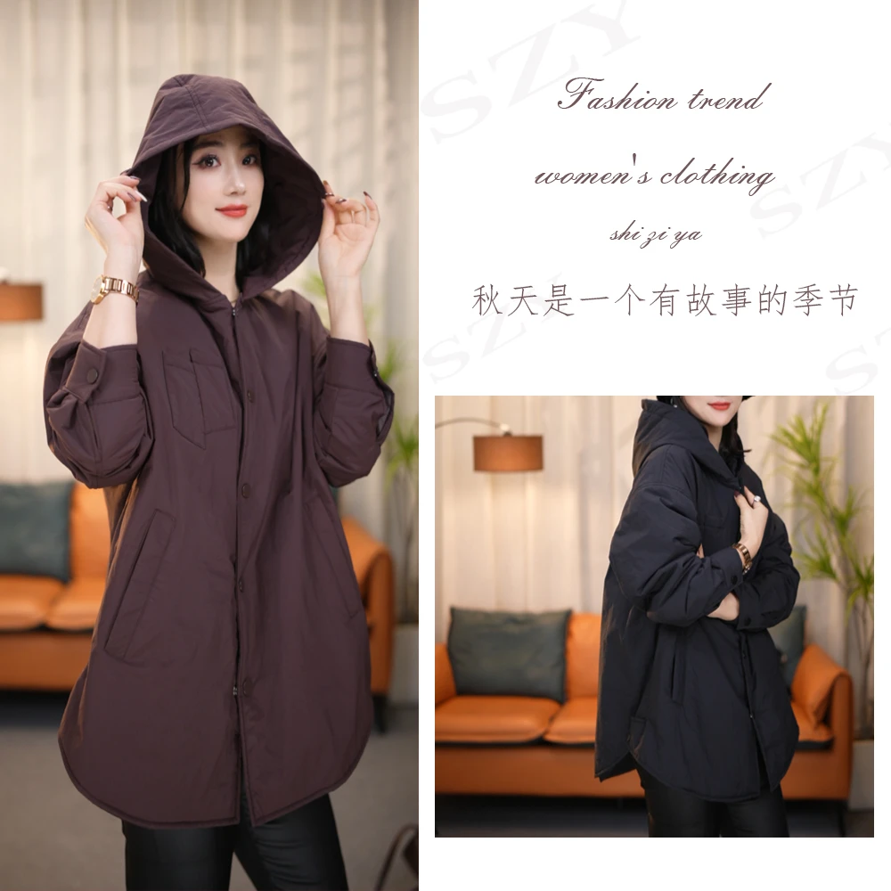 XY&YT【棉语轻风】轻时尚防风保暖百搭潮流连帽秋冬带帽棉服#B401