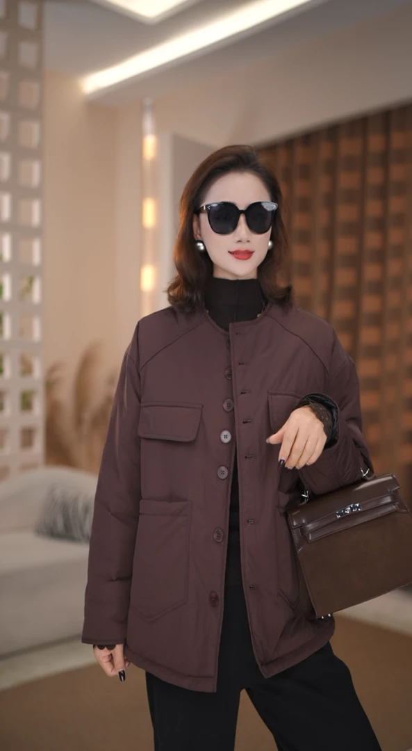 YT&XY【诗梓雅】宽松时尚百搭百搭加厚保暖冬季短款棉服外套#F762