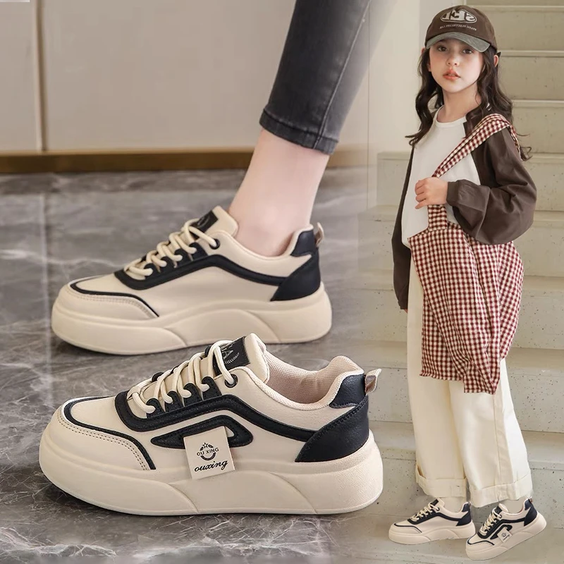 女童鞋子2025春秋款新款板鞋儿童运动鞋女孩轻便软底休闲鞋中大童