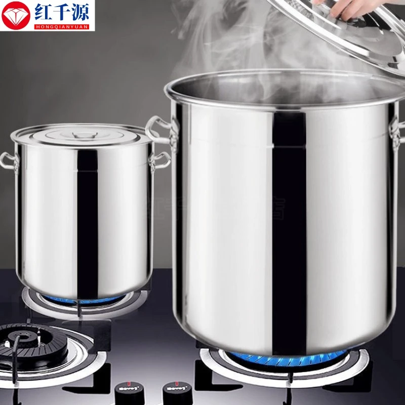 商用不锈钢汤桶带盖大容量优质煮汤煮茶桶饭店加厚通用加热蒸煮桶