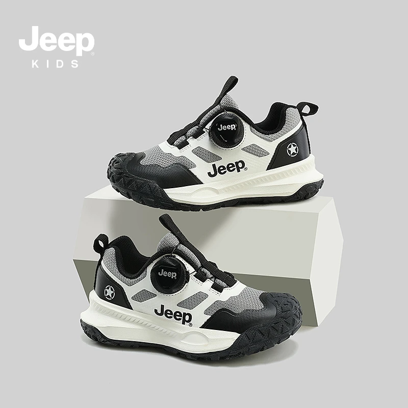 JEEP/吉普网面透气软底轻便休闲舒适防滑童鞋男女孩中大童儿童鞋
