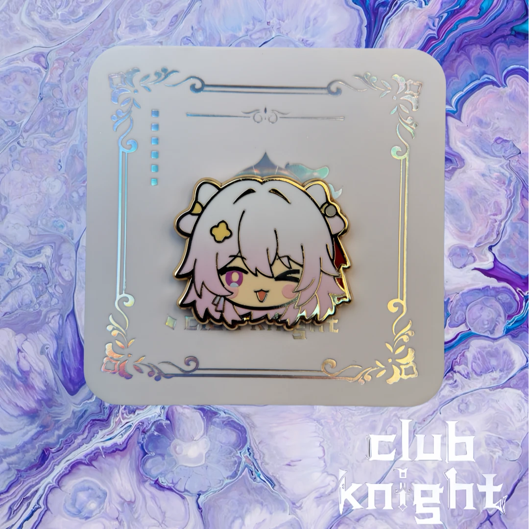 CLUB KNIGHT崩铁原创同人周边镀金仿珐琅小鼻噶金属徽章