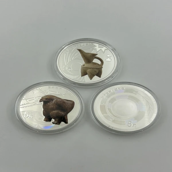 2023年国家宝藏第一组文明曙光银币  15克纯银999  带原盒原证