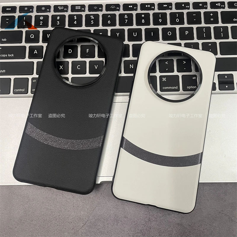 华为Mate60Pro+高档素皮手机壳mate60双拼皮革简约全包防摔保护套