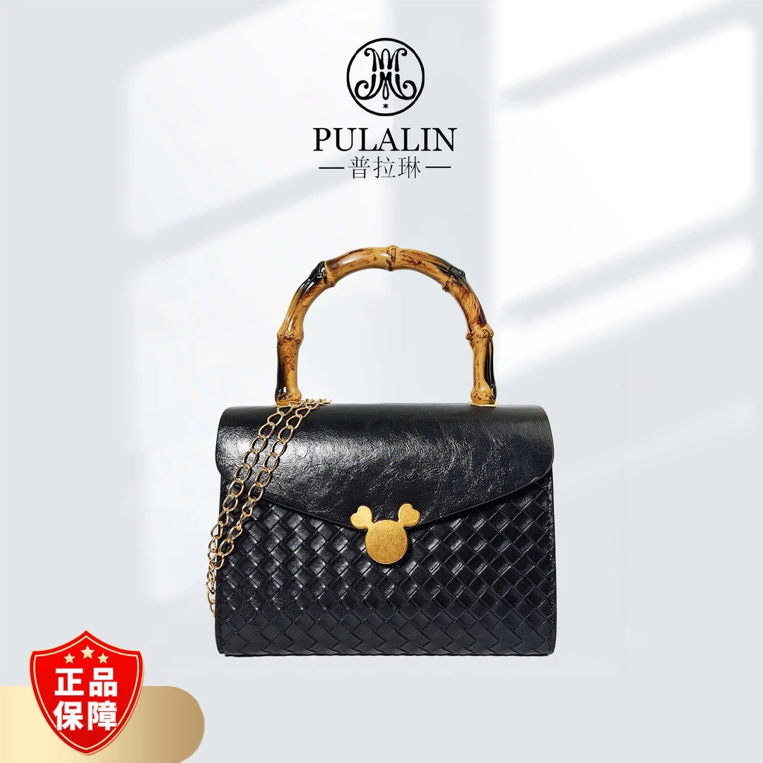 【工厂直销】轻奢手提竹节编织纹链条单肩斜挎包9554【可以放手机】