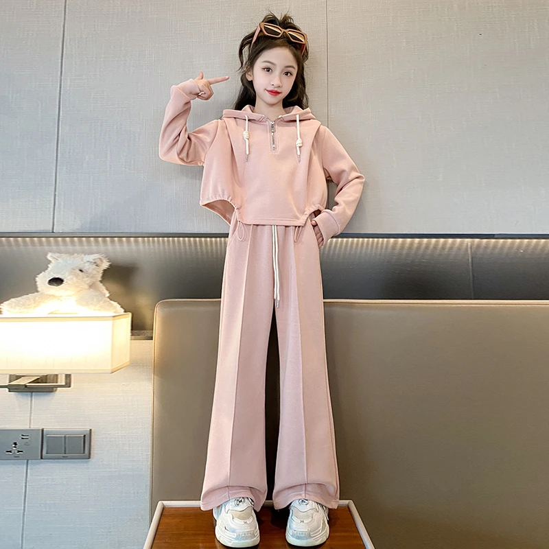 女童套装春秋款2024新款洋气儿童时髦秋装大童运动休闲两件套秋季