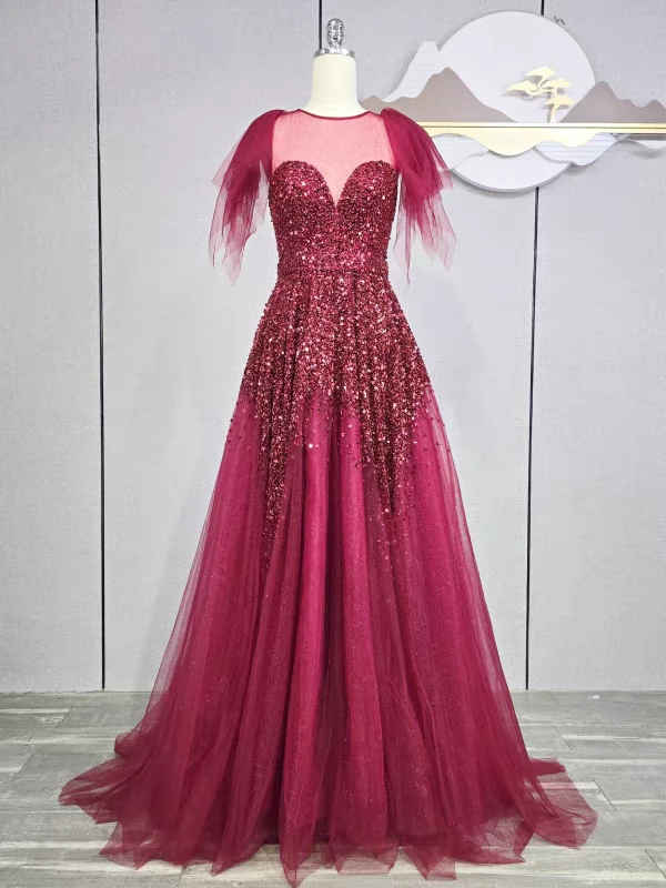 晚礼服2024新款气质独唱演出裙A摆公主裙奢华高贵宴会年会主持