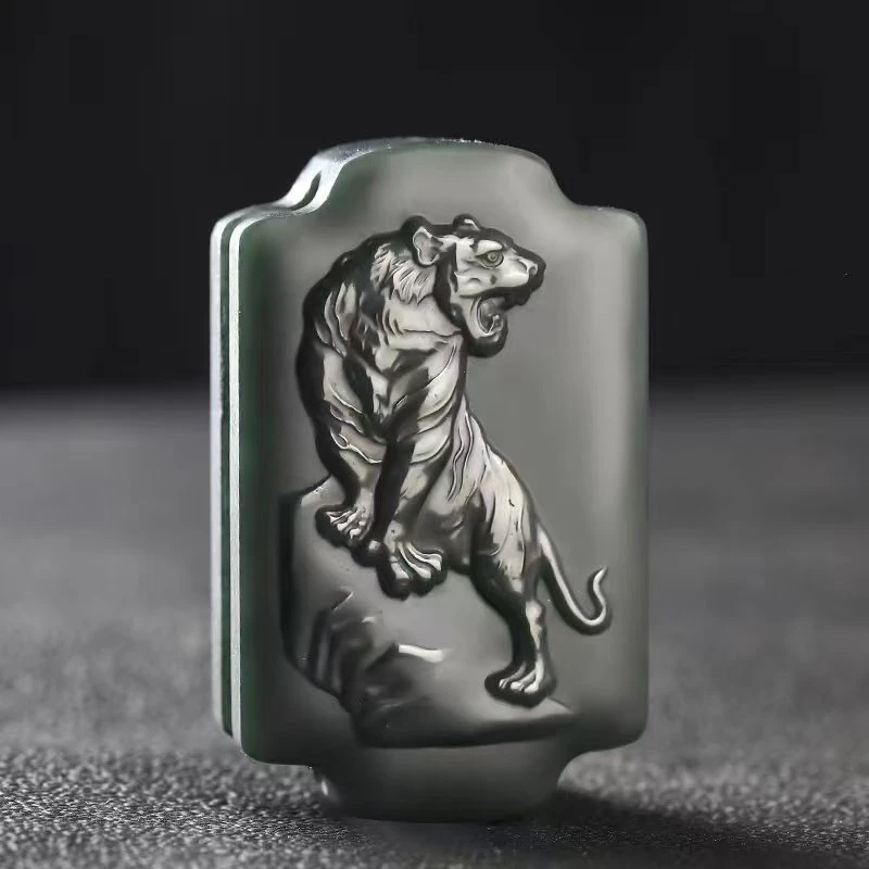 十二生肖和田玉青玉生肖龙皮带扣玉石腰扣男款兔虎蛇玉扣玉佩挂件