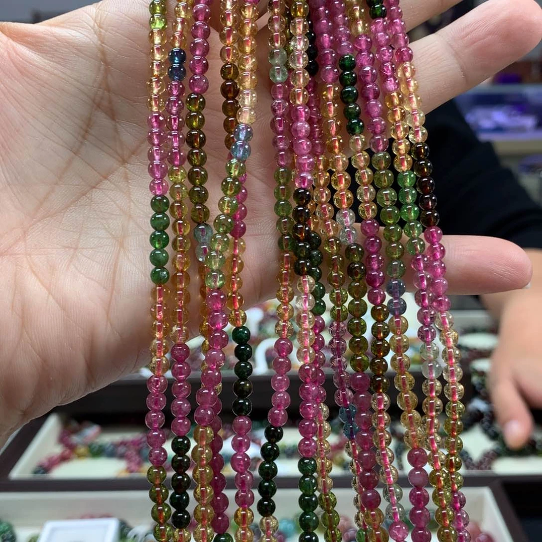 碧玺手链未镶嵌多样性发其一条4.2毫米左右