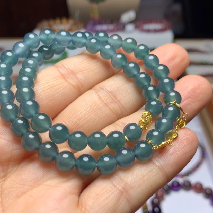 【闪购商品】翡翠手链未镶嵌哇*.配18k