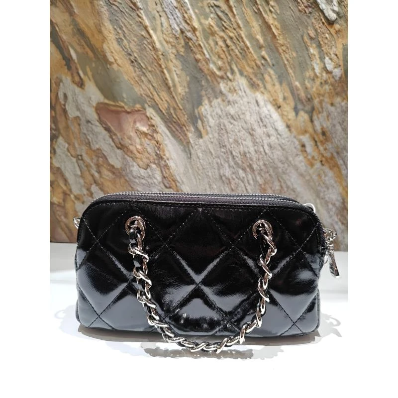 HIRMRIS手工真皮包550656-黑 夹心黑色 20底长