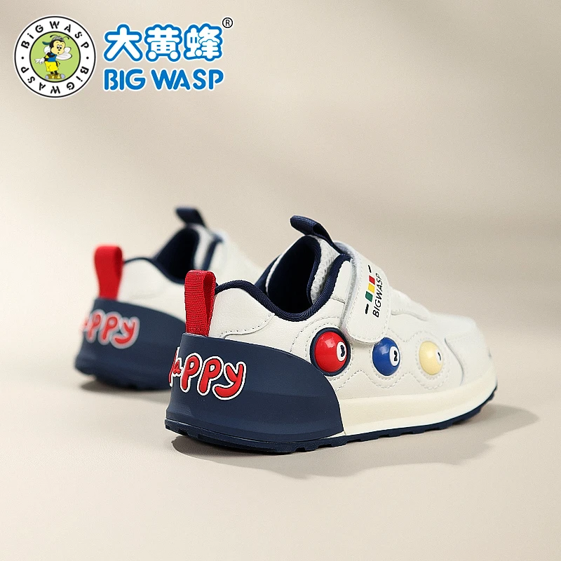 大黄蜂婴儿机能鞋春季透气幼儿学步鞋1-6岁小童防滑皮面软底童鞋