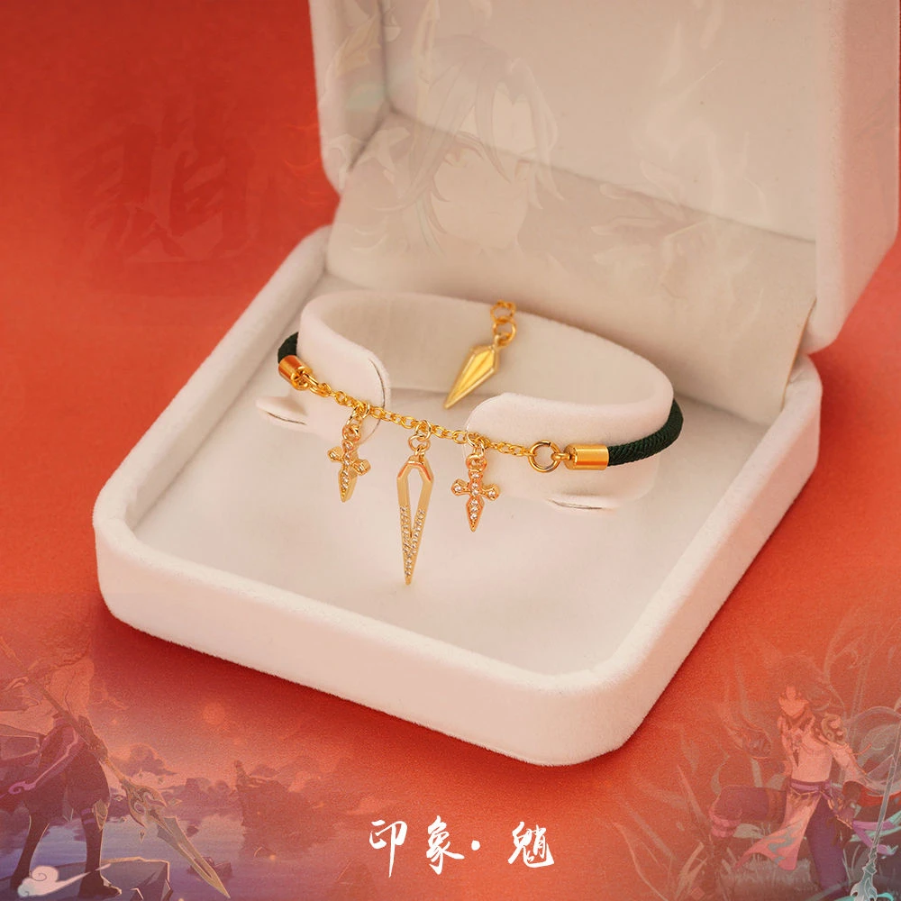 原神衍生印象手链八重神子狐狸锆石枫原万叶魈钟离原创周边手绳女