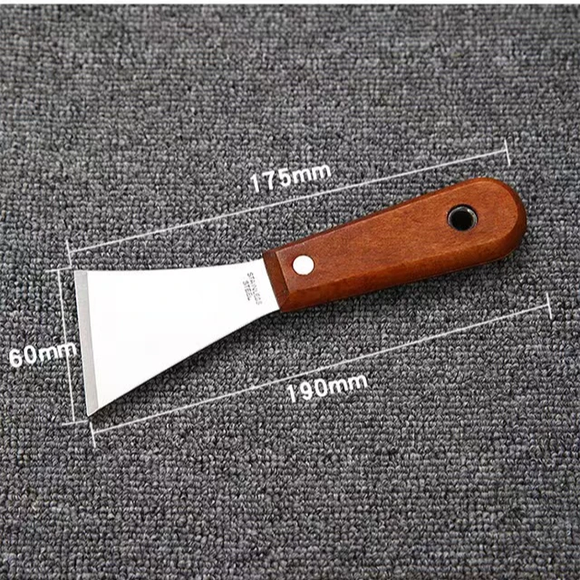 不锈钢油灰刀加厚铲刀清洁刮刀填缝小刀腻子刀铲电焊抹刀6cm