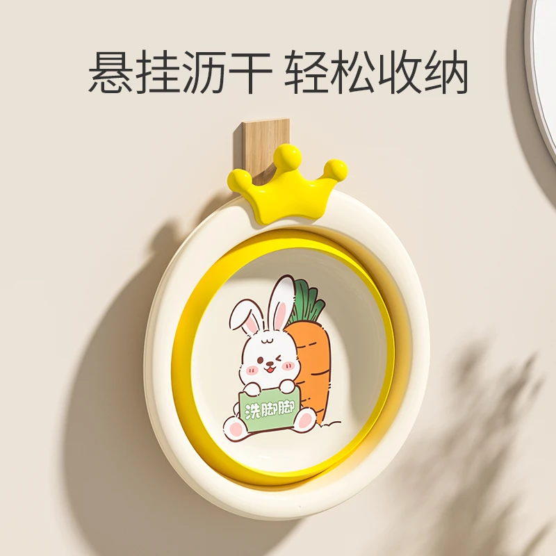 婴儿洗脸盆可悬挂新生儿童洗屁洗脚盆初生宝宝专用可折叠家用小盆