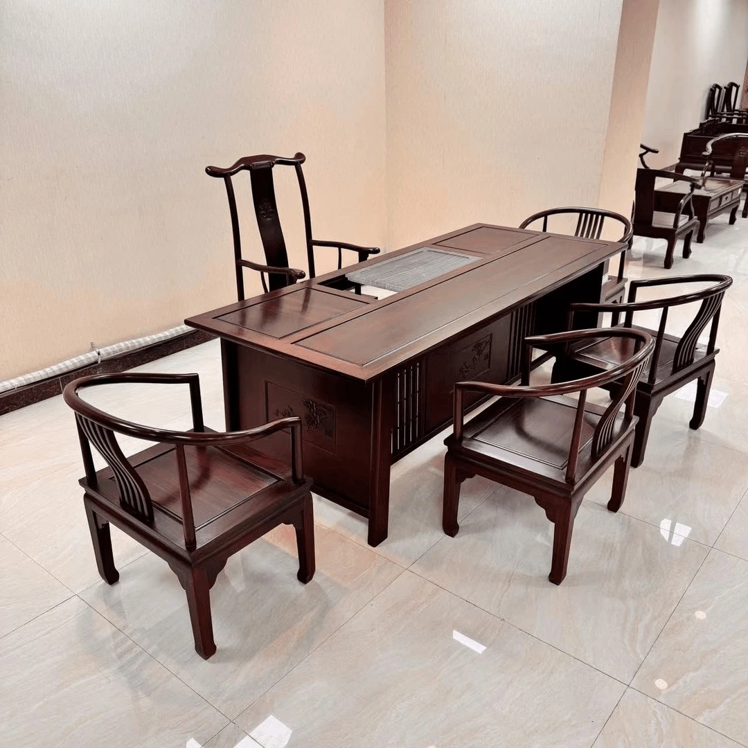 红木茶台东非酸枝新中式客厅家用功夫茶几全实木茶桌椅组合干泡