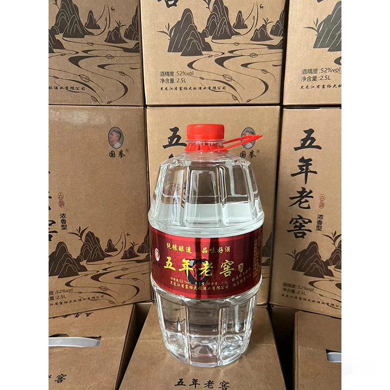 国拳五年老窖高粱固态蒸馏老酒52度2.5L